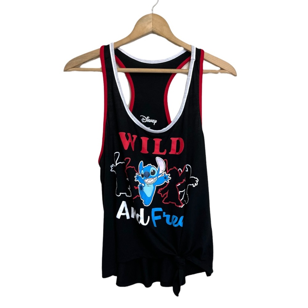 Disney Lilo Stitch Women’s Size 2X Graphic Tank Top Self-Tie Front